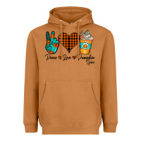 Meerkat Peace Love Pumpkin Spice Heavyweight Hoodie - CowhideDigitalArt