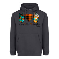 Smoke Peace Love Pumpkin Spice Heavyweight Hoodie - CowhideDigitalArt