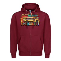 Burgundy student delivery specialist Zipper Hoodie - texasbilliewilder