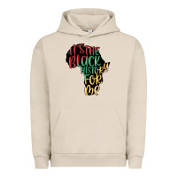 Pigment French Oak its the black history for me Urban Hoodie - MaliasSmallBusiness