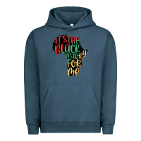 Pigment Midnight Navy its the black history for me Urban Hoodie - MaliasSmallBusiness