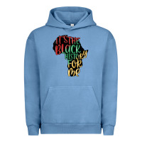 Pigment Pebble Blue its the black history for me Urban Hoodie - MaliasSmallBusiness