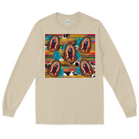 Mushroom serape gemstone glitter cowhide lady of guadalupe Long Sleeve Tee - RanaPortraitStore