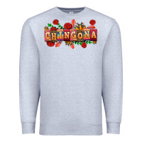 Heather Grey chingona Premium Sweatshirt - AdoDesignShop