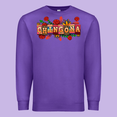 Chingona Premium Sweatshirt Designed By Adodesignshop