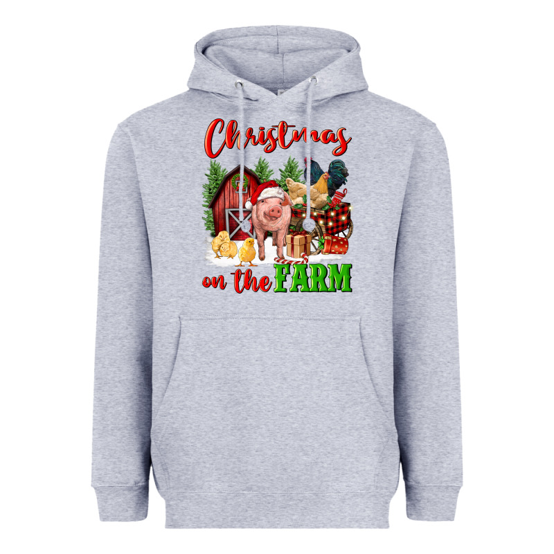Christmas On The Farm Heavyweight Hoodie by FaDigitalArtStudio | Teevron