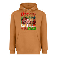 Meerkat christmas on the farm Heavyweight Hoodie - FaDigitalArtStudio