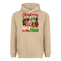 Mushroom christmas on the farm Heavyweight Hoodie - FaDigitalArtStudio