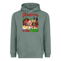Sage christmas on the farm Heavyweight Hoodie - FaDigitalArtStudio