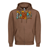 Chestnut mom cow Zipper Hoodie - Zillion Design Studio