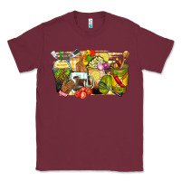 Burgundy lunch lady coffee cups Classic Tee - Zillion Design Studio