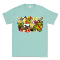 Seafoam lunch lady coffee cups Classic Tee - Zillion Design Studio