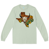 Matcha bull skull texas map western Long Sleeve Tee - BarkalooDesign