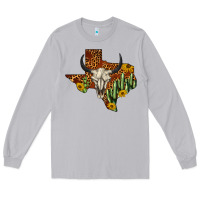 Moon Dust bull skull texas map western Long Sleeve Tee - BarkalooDesign