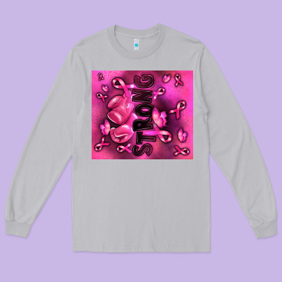 Long Sleeve Tee strong breast cancer