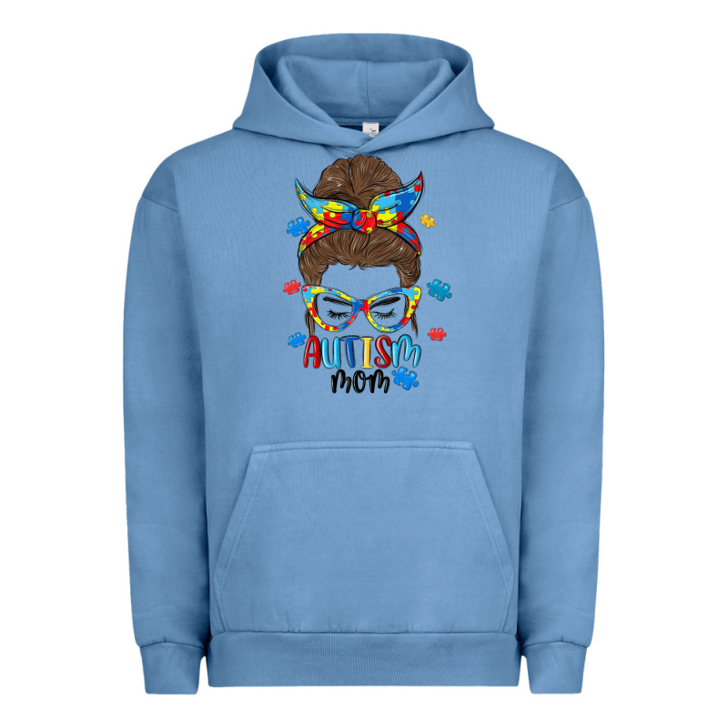Messy Bun Autism Mom Urban Hoodie by MaliasSmallBusiness | Teevron