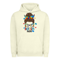 Pigment Pistachio messy bun autism mom Urban Hoodie - MaliasSmallBusiness