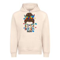 Sandshell messy bun autism mom Urban Hoodie - MaliasSmallBusiness