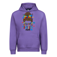 Tulip messy bun autism mom Urban Hoodie - MaliasSmallBusiness