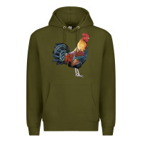 Army Green New Hampshire Red Rooster Premium Hoodie - LillyAllenDesigns