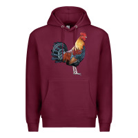 Burgundy New Hampshire Red Rooster Premium Hoodie - LillyAllenDesigns