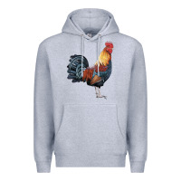 Heather Grey New Hampshire Red Rooster Premium Hoodie - LillyAllenDesigns