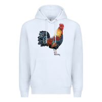 White New Hampshire Red Rooster Premium Hoodie - LillyAllenDesigns