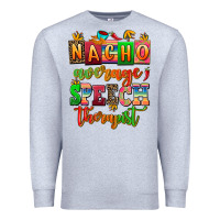 Heather Grey nacho average speech therapist Premium Sweatshirt - AdoDesignShop