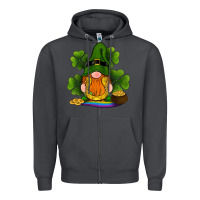 Smoke st patricks day gnomes shamrock gold horseshoes rainbow Zipper Hoodie - RanaPortraitStore
