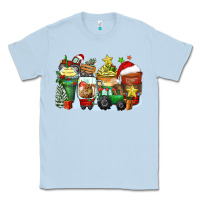 Dusty Blue Christmas tractor coffee cups Classic Tee - Zillion Design Studio