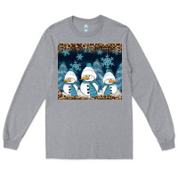 Heather Grey snowman winter Long Sleeve Tee - RanaPortraitStore