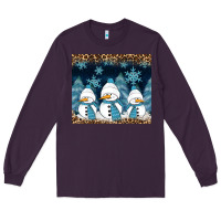 Plum snowman winter Long Sleeve Tee - RanaPortraitStore
