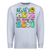 Heather Grey bit of a mess but doing my best Premium Sweatshirt - JahusDesignShop