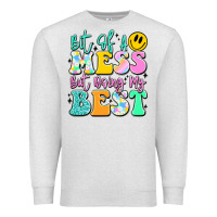 Oatmeal Heather bit of a mess but doing my best Premium Sweatshirt - JahusDesignShop