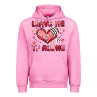 Fuchsia Pink leave me tf alone valentines day Urban Hoodie - MaliasSmallBusiness