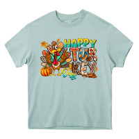 Arona Happy Turkey Day Heavy Core Tee - CowhideDigitalArt
