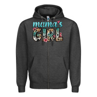 Charcoal Heather mama s girl Zipper Hoodie - Zillion Design Studio
