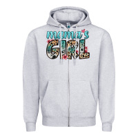 Heather Grey mama s girl Zipper Hoodie - Zillion Design Studio