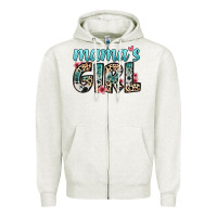 Oatmeal Heather mama s girl Zipper Hoodie - Zillion Design Studio