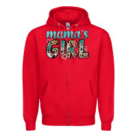 Red mama s girl Zipper Hoodie - Zillion Design Studio