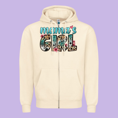 Mama S Girl Zipper Hoodie Designed By Zillion Design Studio
