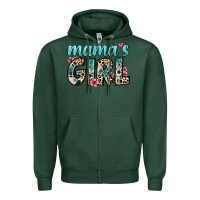 Sports Green mama s girl Zipper Hoodie - Zillion Design Studio