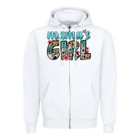White mama s girl Zipper Hoodie - Zillion Design Studio