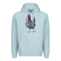 Blue Mist Dominique Chicken Premium Hoodie - LillyAllenDesigns
