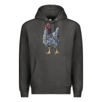 Charcoal Heather Dominique Chicken Premium Hoodie - LillyAllenDesigns