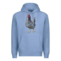 Colony Blue Dominique Chicken Premium Hoodie - LillyAllenDesigns