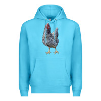 Ocean Blue Dominique Chicken Premium Hoodie - LillyAllenDesigns