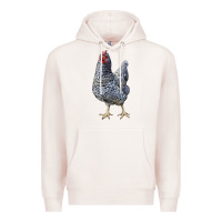 Pale Pink Dominique Chicken Premium Hoodie - LillyAllenDesigns