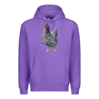 Purple Dominique Chicken Premium Hoodie - LillyAllenDesigns