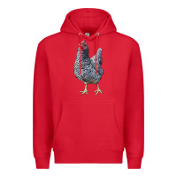Red Dominique Chicken Premium Hoodie - LillyAllenDesigns